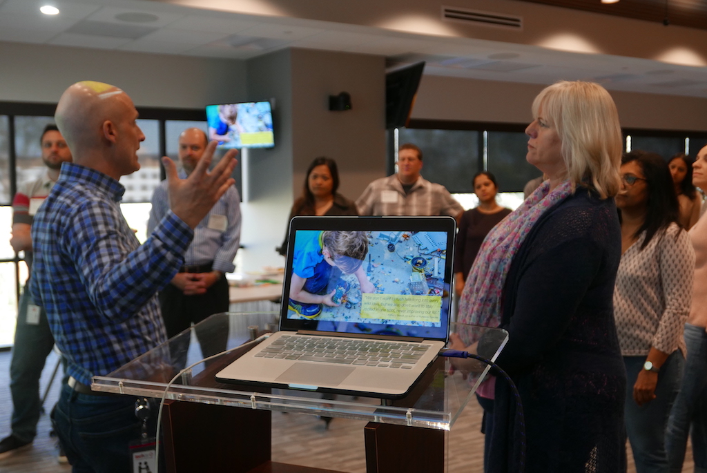 Aaron giving an Education Talk